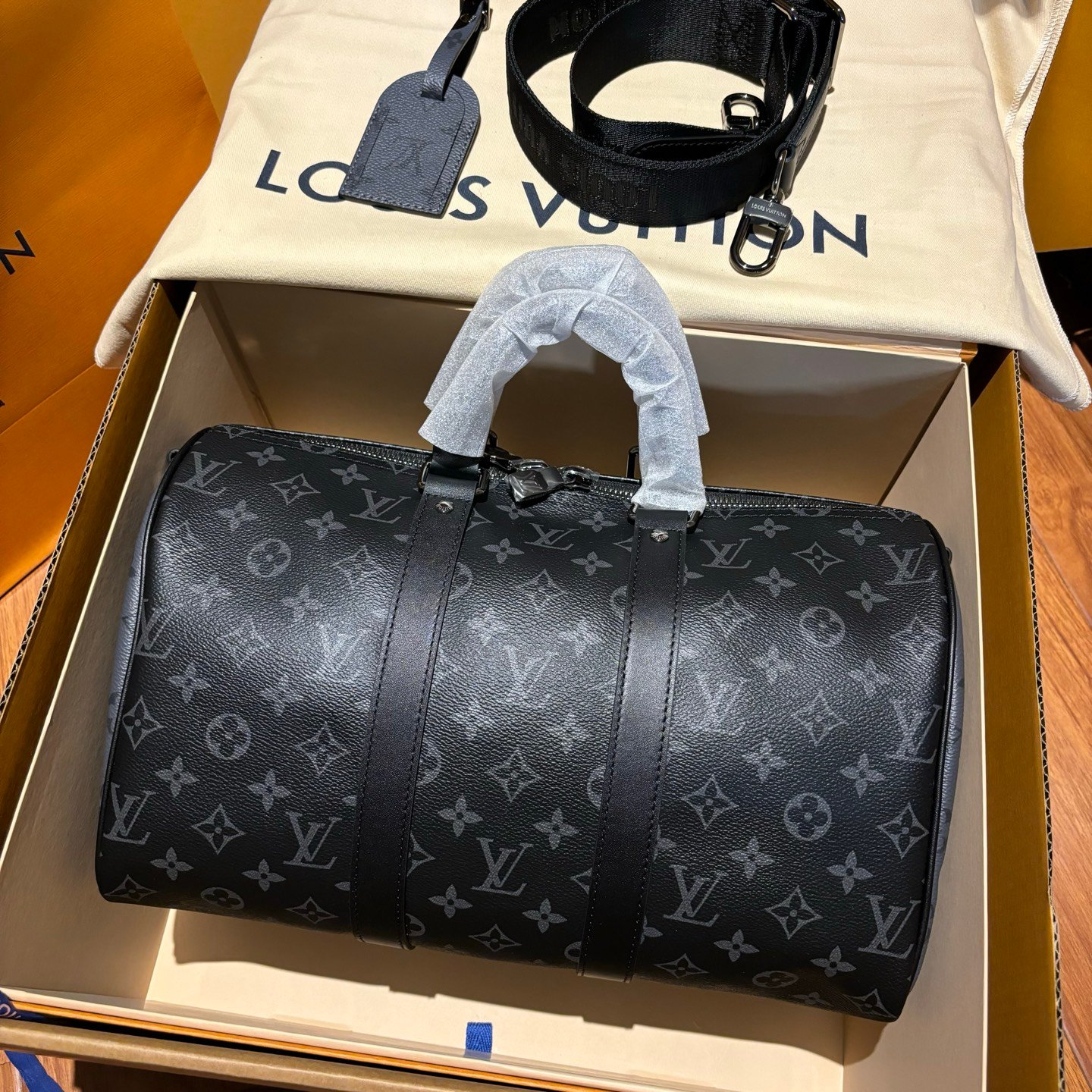 Louis Vuitton Monogram Eclipse Keepall Bandouliere 35 M46655 2WAY bag - Image 16