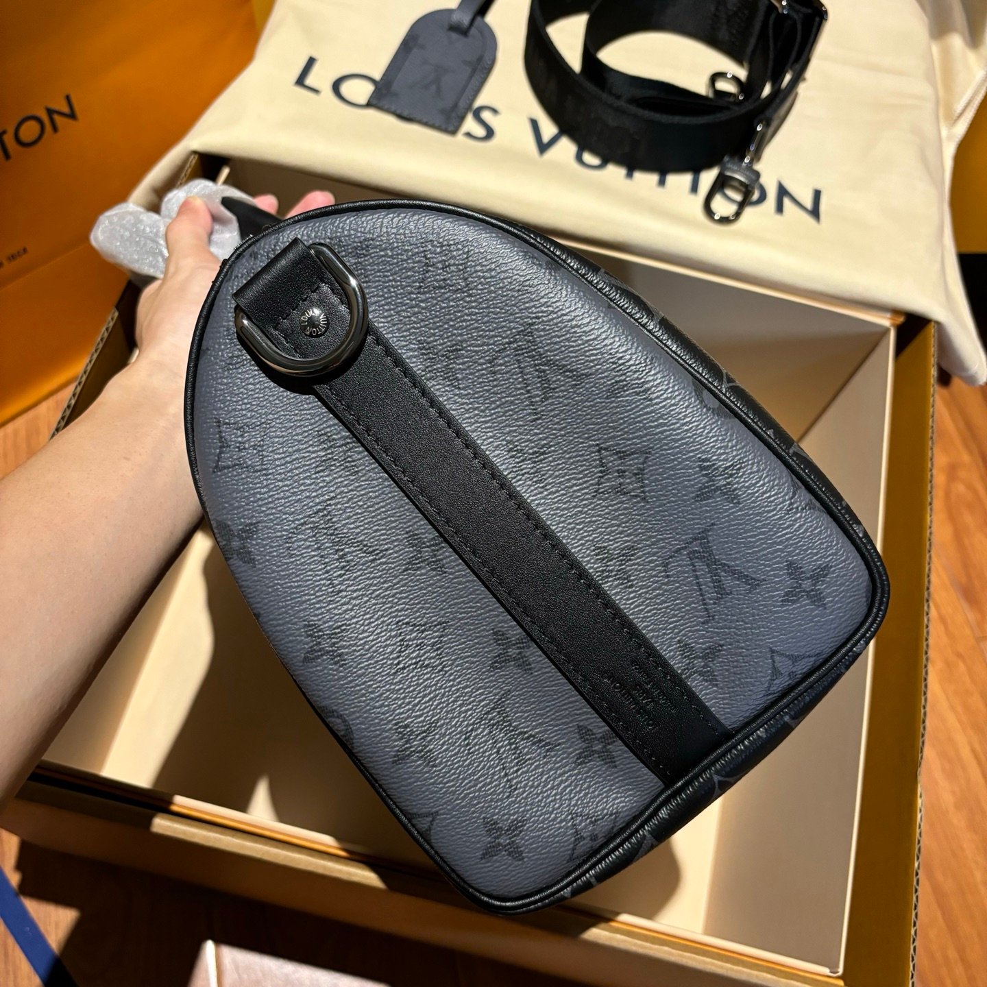 Louis Vuitton Monogram Eclipse Keepall Bandouliere 35 M46655 2WAY bag - Image 18