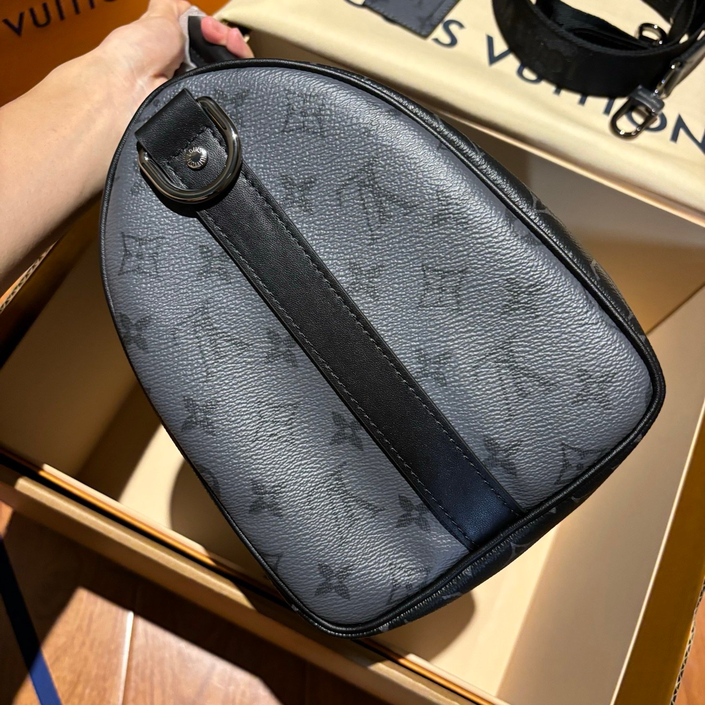 Louis Vuitton Monogram Eclipse Keepall Bandouliere 35 M46655 2WAY bag - Image 20