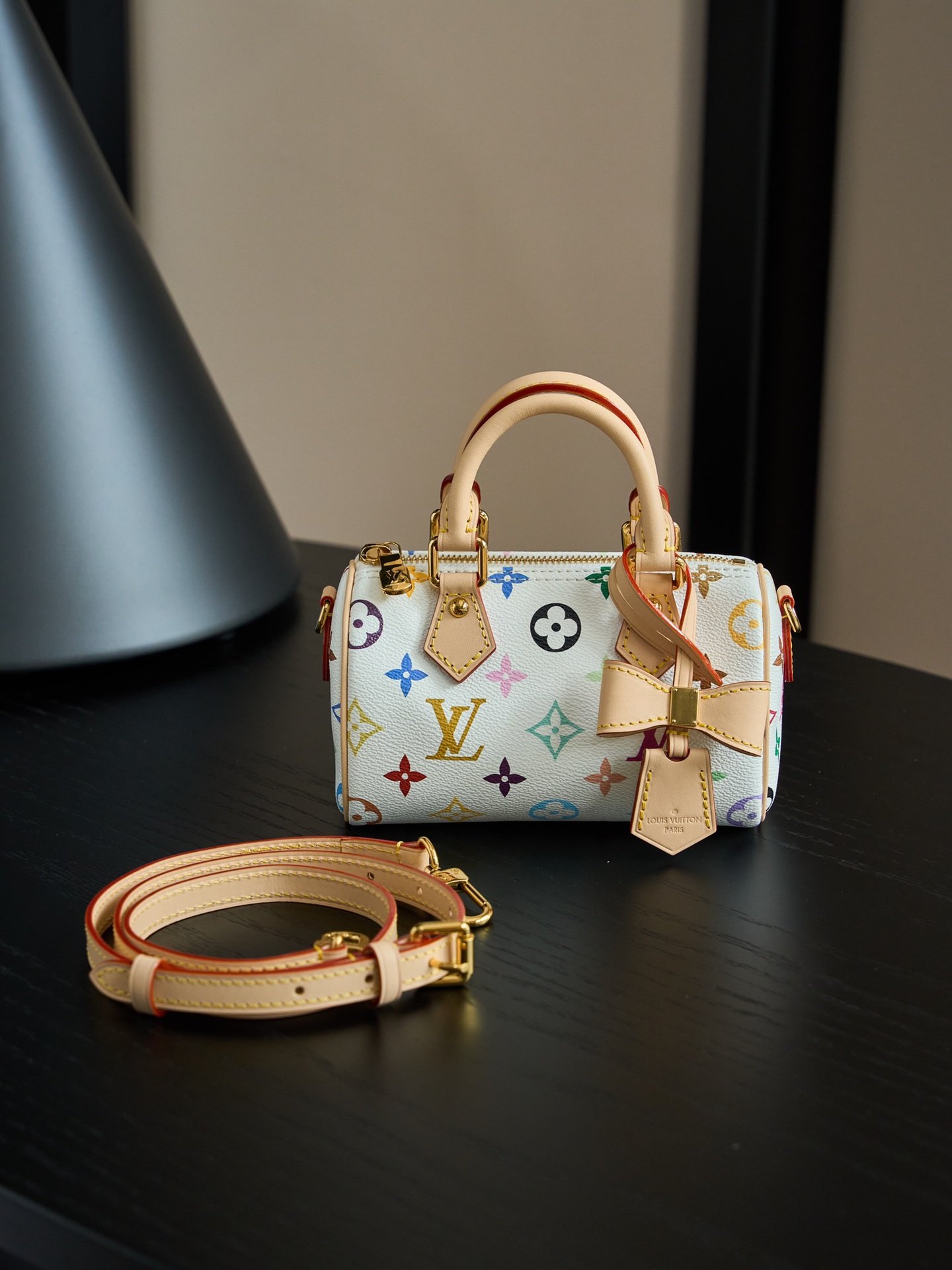 Louis Vuitton Takashi Murakami Nano Speedy White Multicolor - Image 3