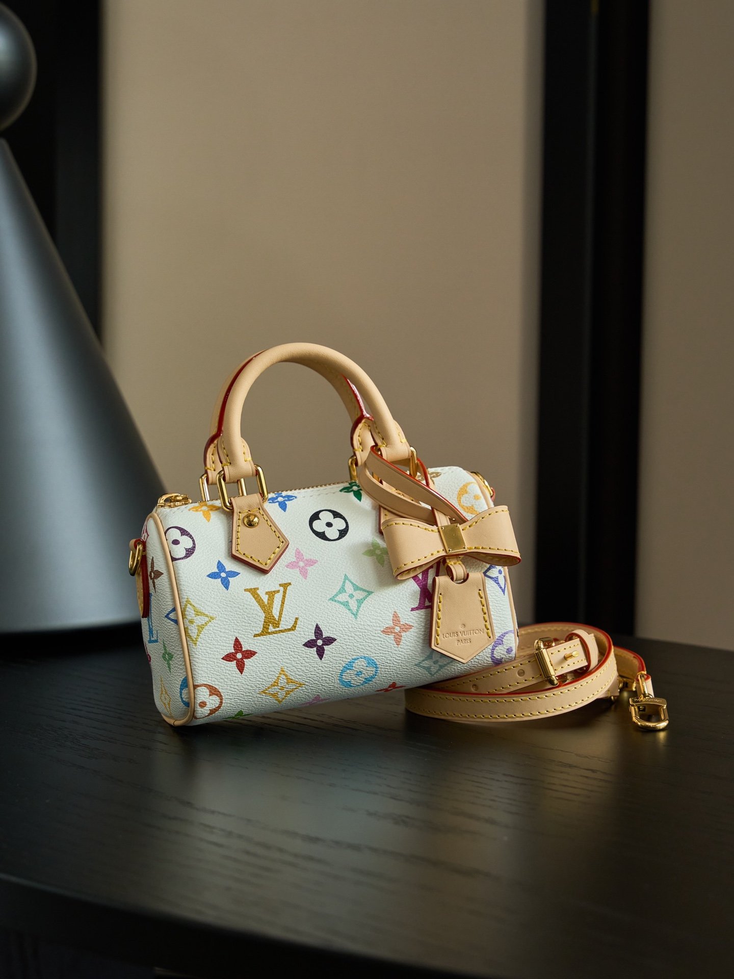 Louis Vuitton Takashi Murakami Nano Speedy White Multicolor - Image 5