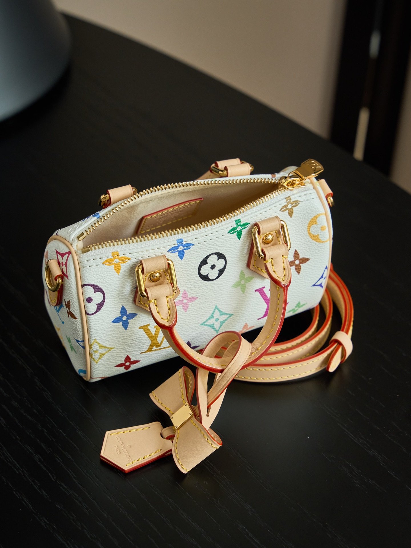 Louis Vuitton Takashi Murakami Nano Speedy White Multicolor - Image 6
