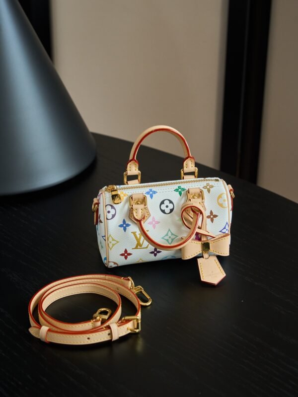 Louis Vuitton Takashi Murakami Nano Speedy White Multicolor