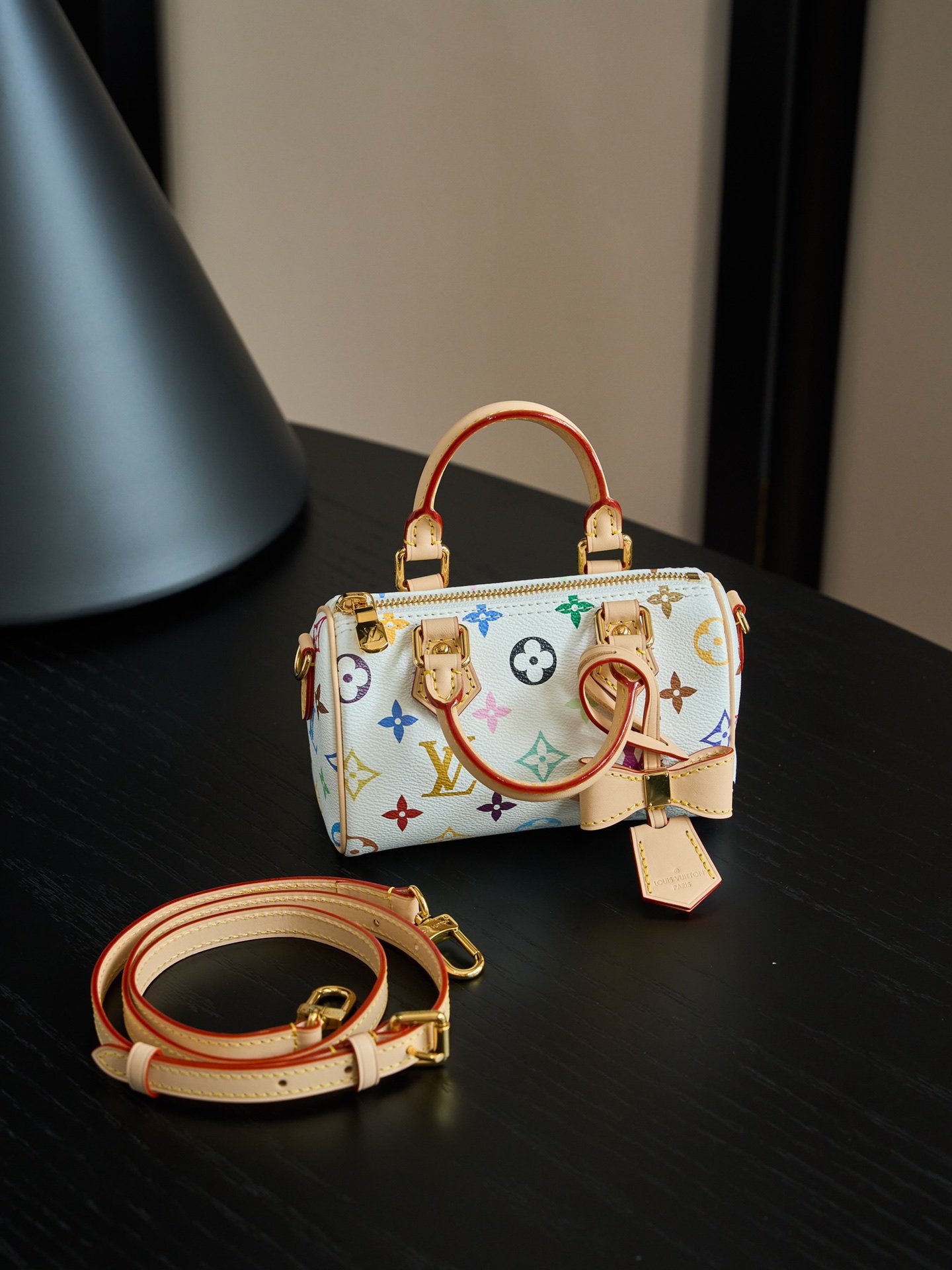 Louis Vuitton Takashi Murakami Nano Speedy White Multicolor - Image 13
