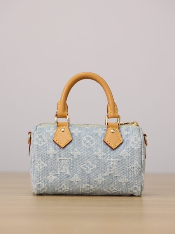 LOUIS VUITTON Nano Speedy Nano Monogram Denim Sky Blue