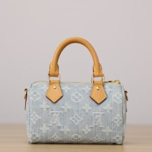 LOUIS VUITTON Nano Speedy Nano Monogram Denim Sky Blue