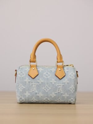 LOUIS VUITTON Nano Speedy Nano Monogram Denim Sky Blue