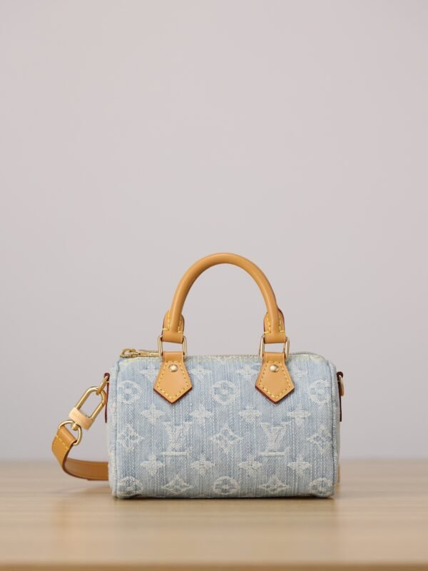LOUIS VUITTON Nano Speedy Nano Monogram Denim Sky Blue