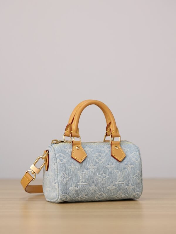 LOUIS VUITTON Nano Speedy Nano Monogram Denim Sky Blue