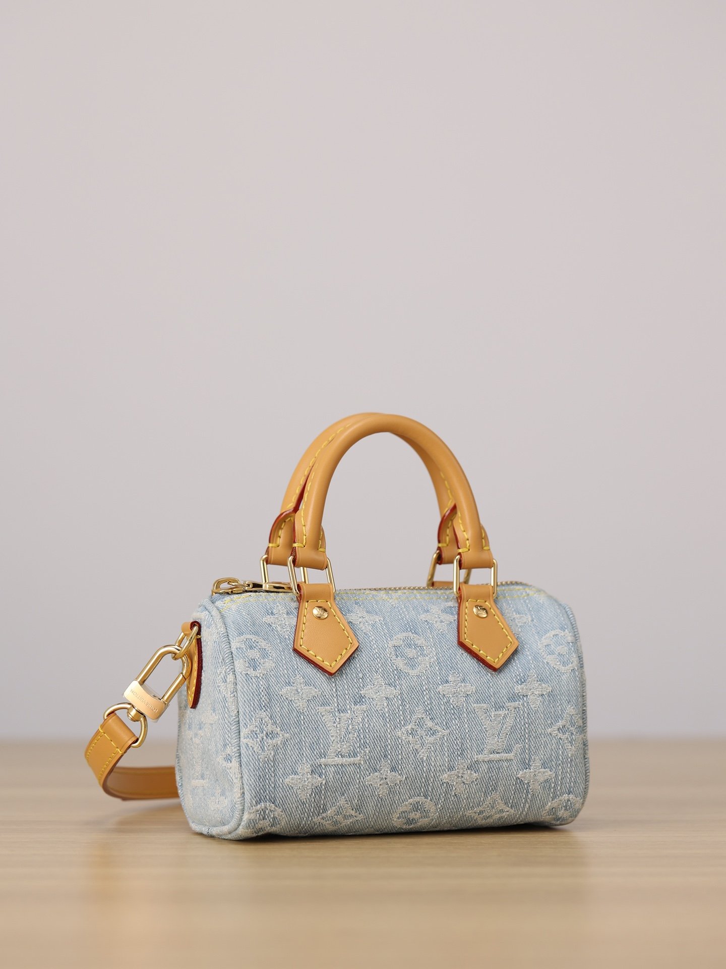 LOUIS VUITTON Nano Speedy Nano Monogram Denim Sky Blue - Image 3