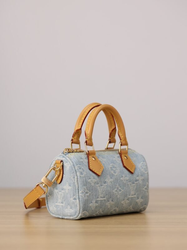 LOUIS VUITTON Nano Speedy Nano Monogram Denim Sky Blue
