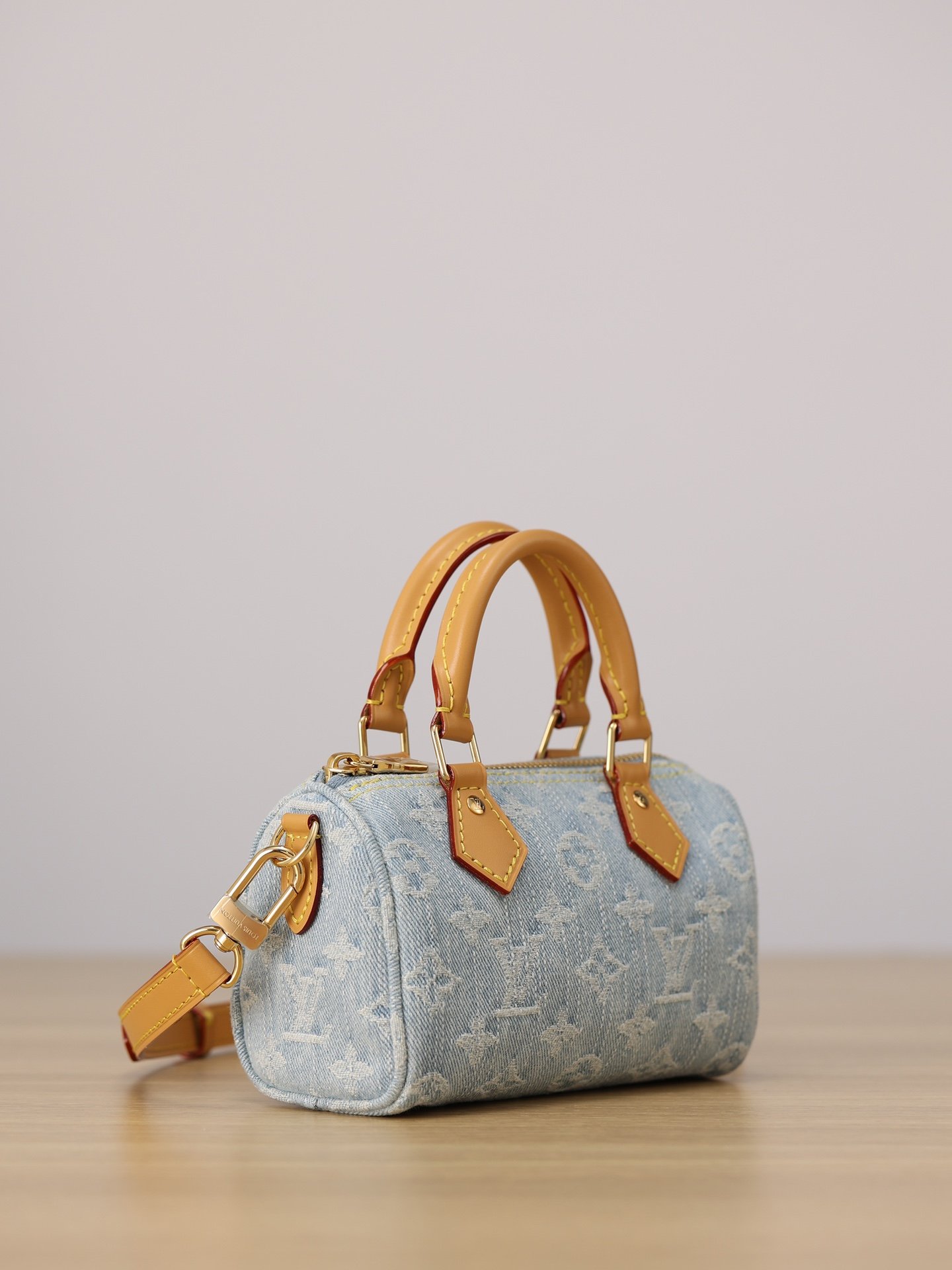 LOUIS VUITTON Nano Speedy Nano Monogram Denim Sky Blue - Image 4