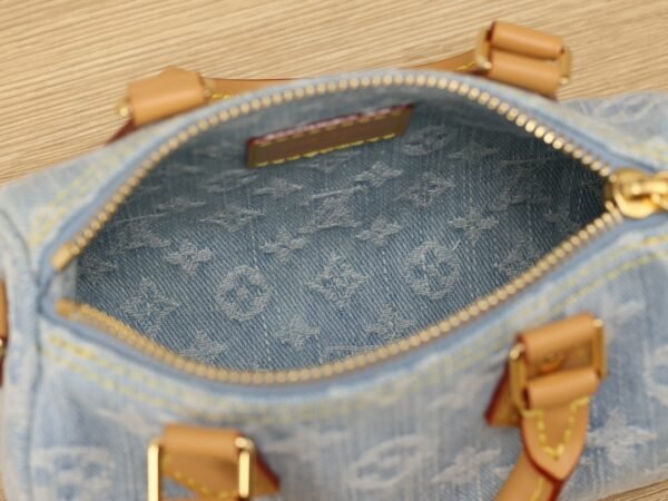 LOUIS VUITTON Nano Speedy Nano Monogram Denim Sky Blue
