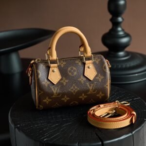 LOUIS VUITTON Nano Speedy M81085 Monogram Shoulder Bag