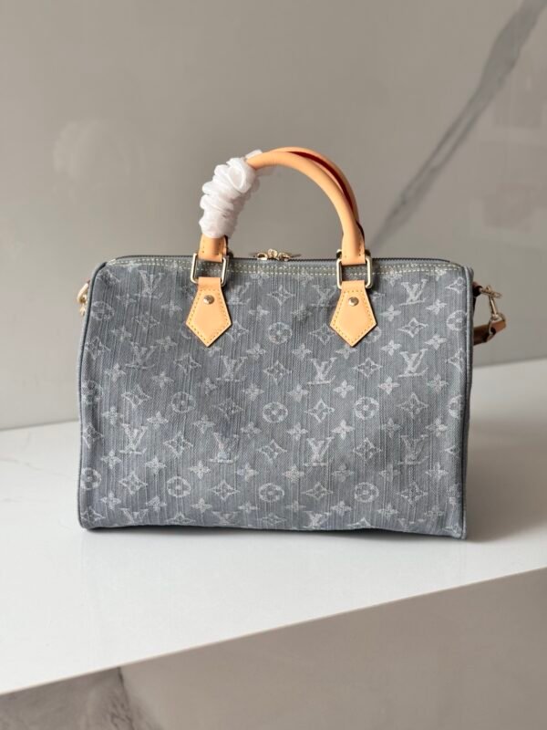 Louis Vuitton Monogram Gray Denim Soft Speedy 30