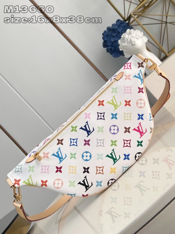 LV X TM Monogram Multicolor High Rise Bumbag White
