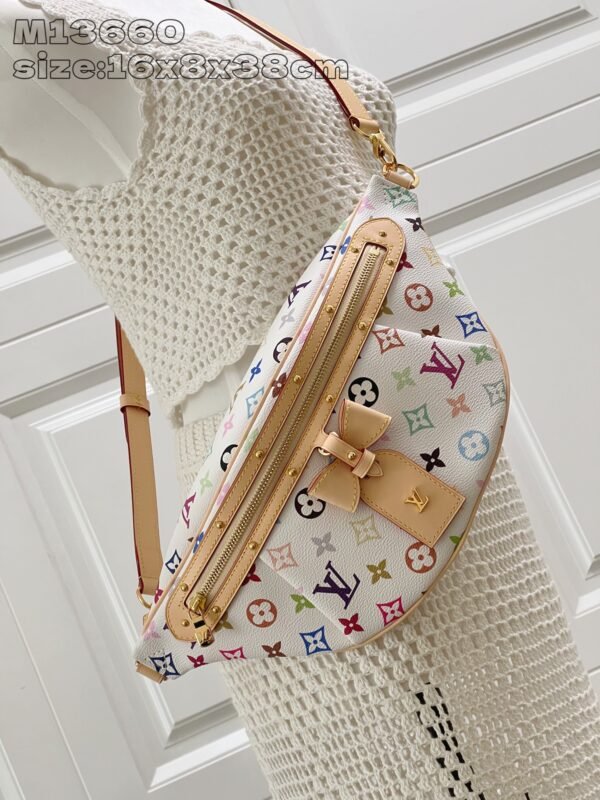 LV X TM Monogram Multicolor High Rise Bumbag White