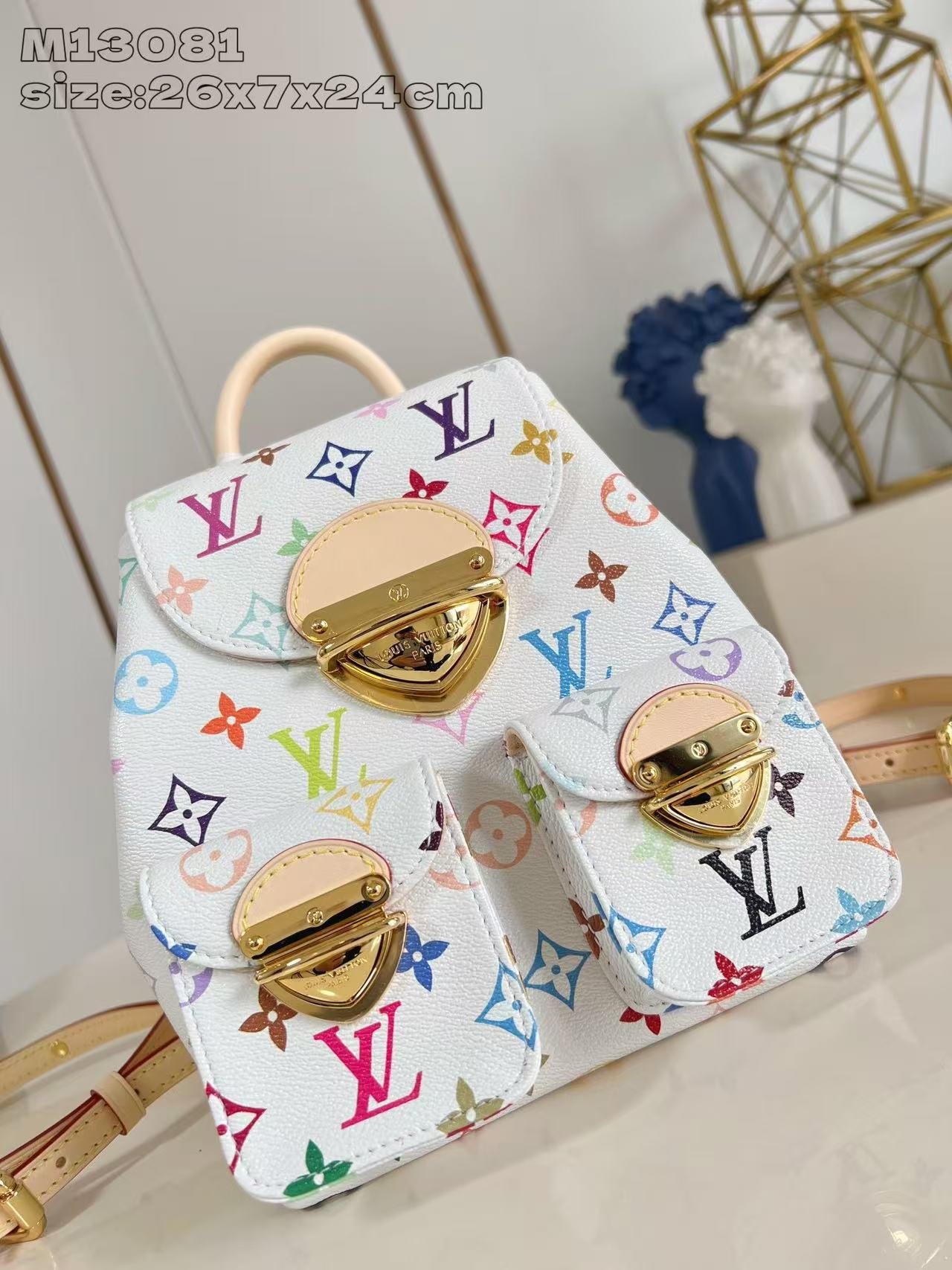 LV X TM Monogram Multicolor Venice Backpack White - Image 6